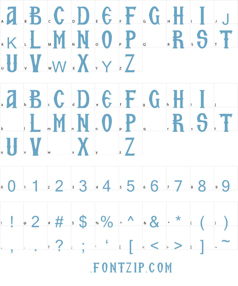 Zamolxis VII Font Character