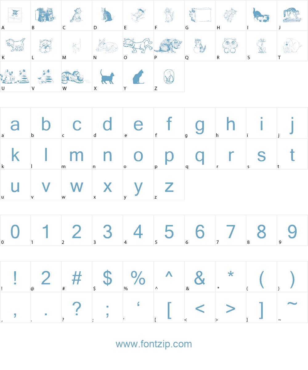 Catt Art Font Character
