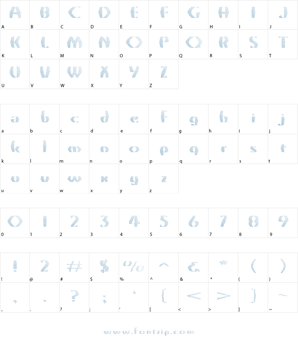 Gross Net Font Character