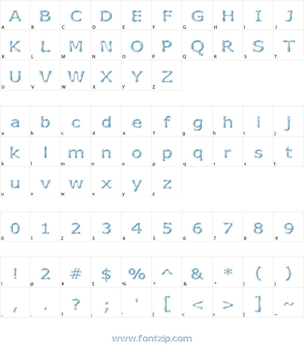 Heavy Texture Font Character