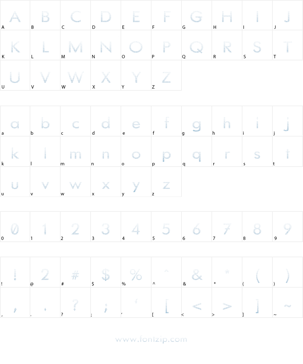 Knurled Grips Font Character