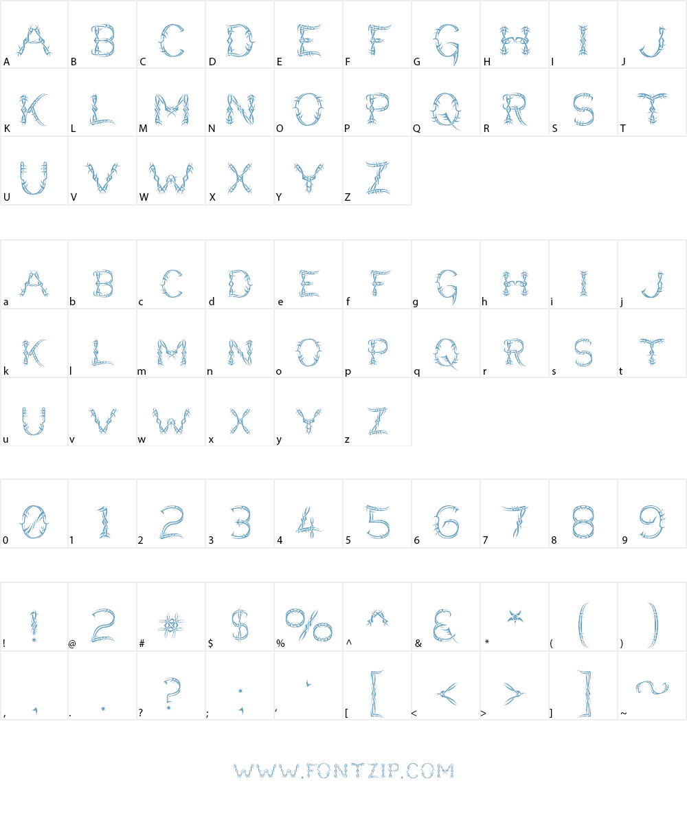 Lupus Blight Font Character