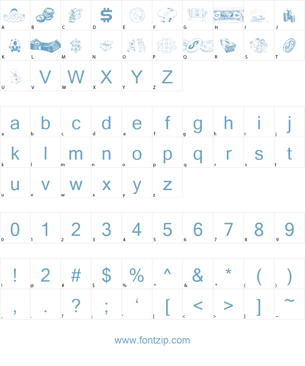 Moolah Font Character