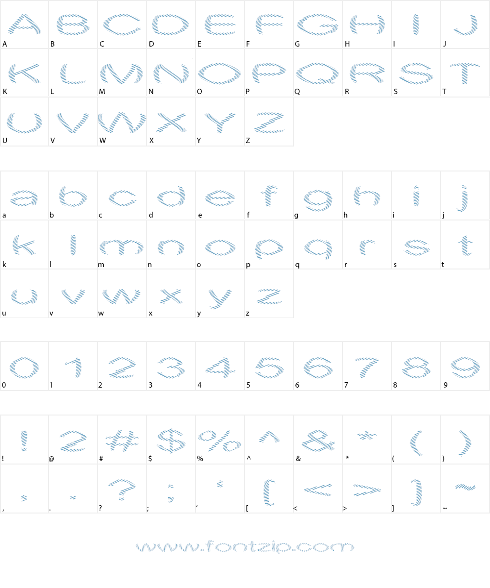Obtuse Font Character