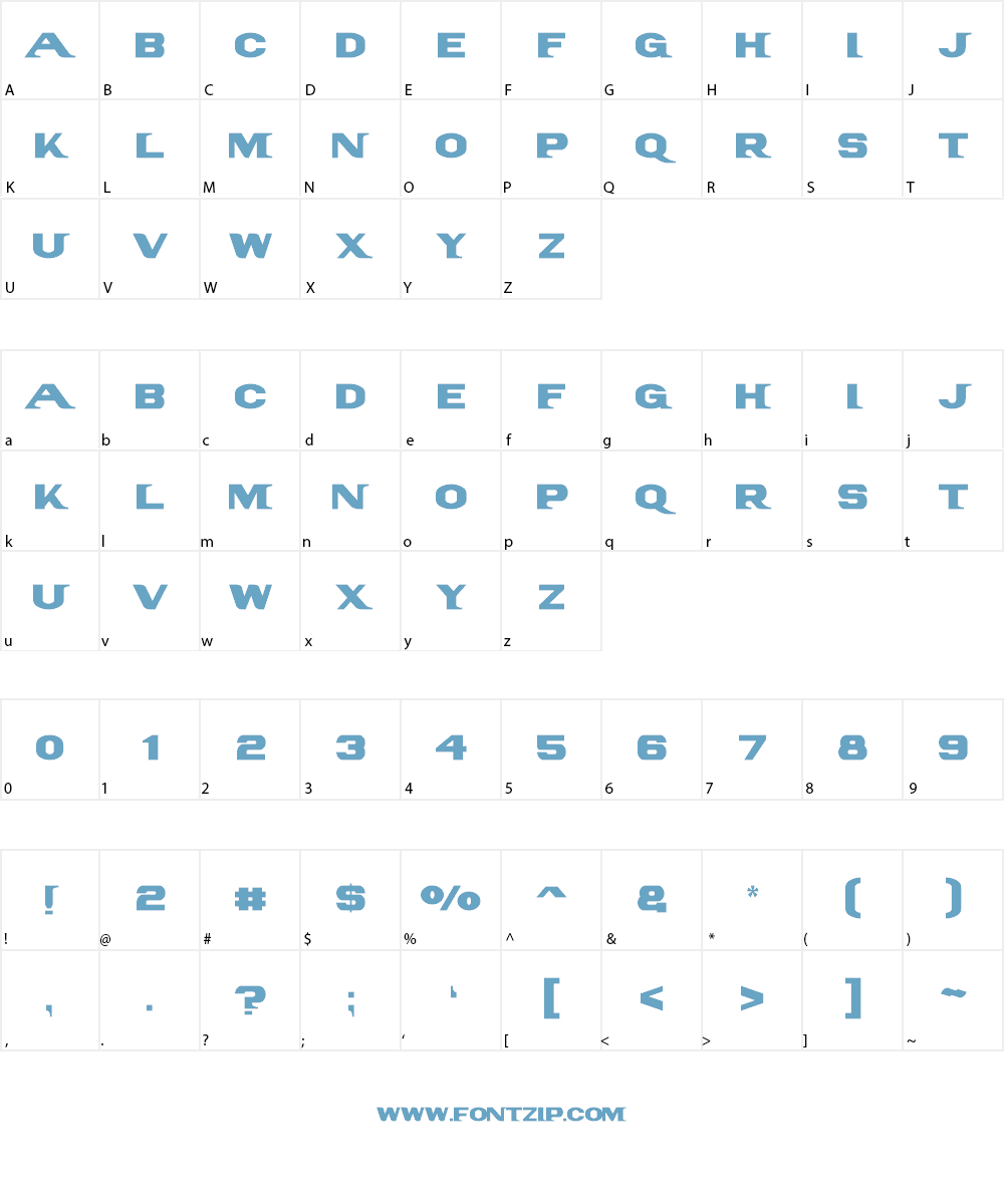Pan Am Font Character
