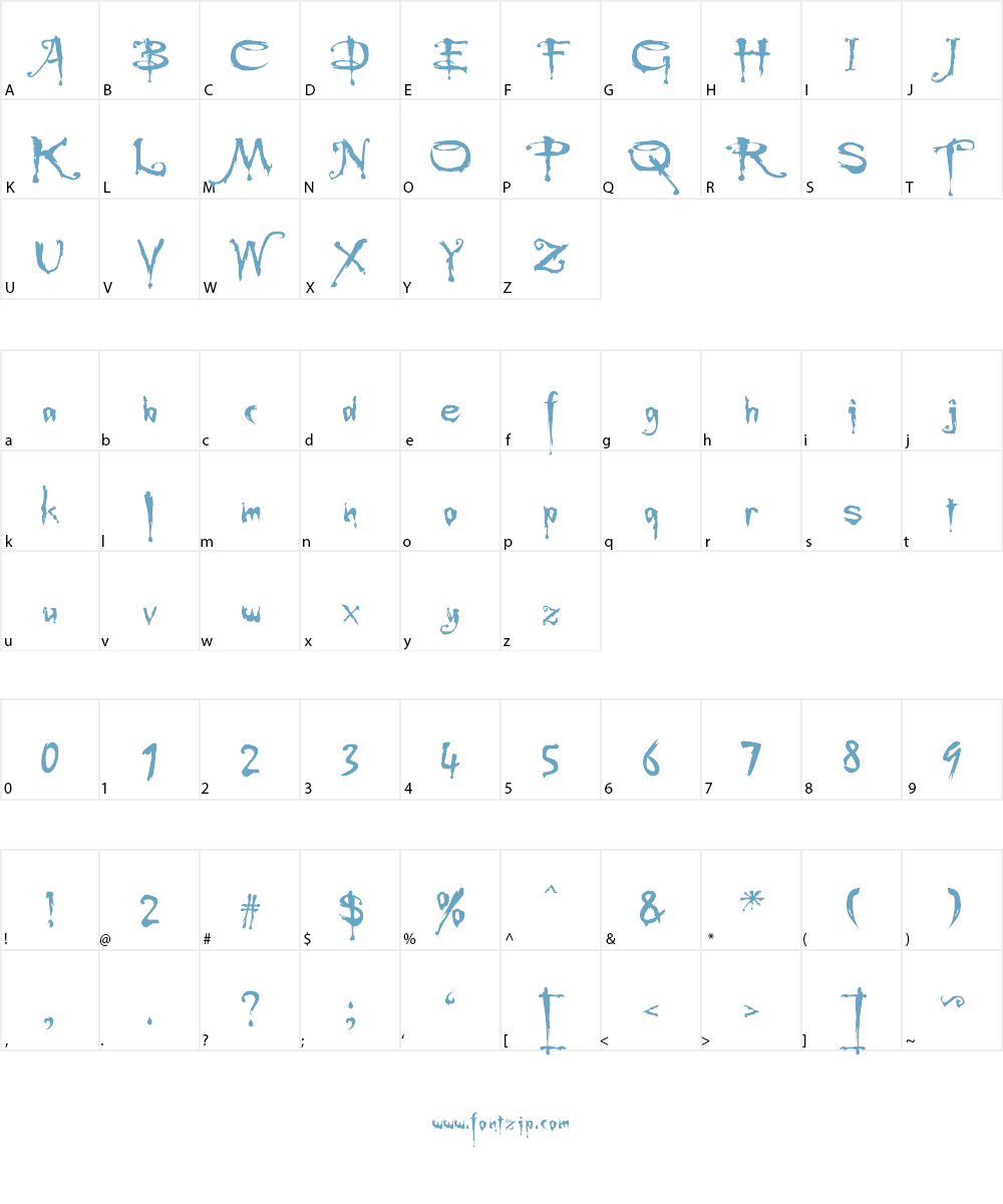 Rebuffed Font Character