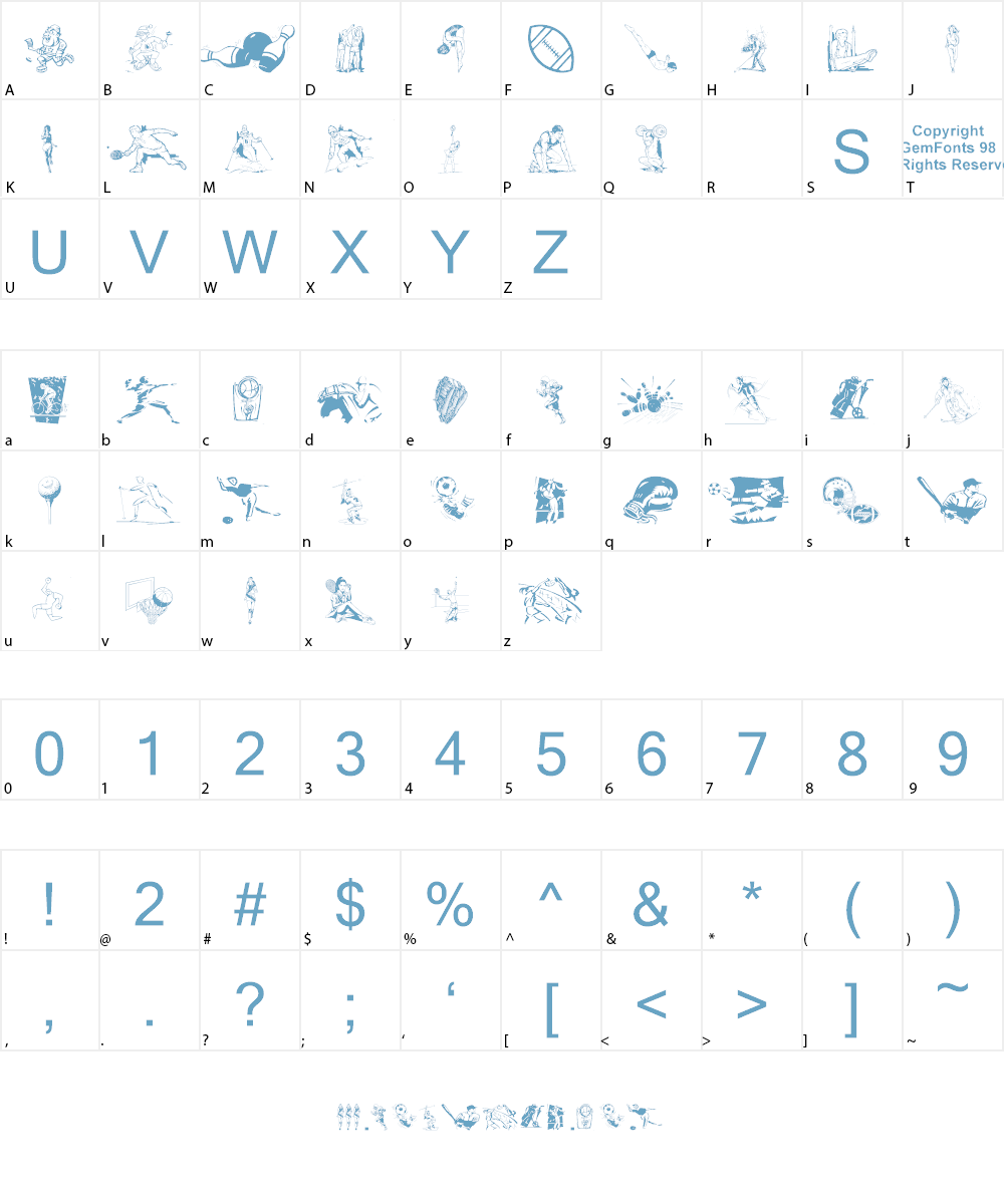 Sportzs Font Character