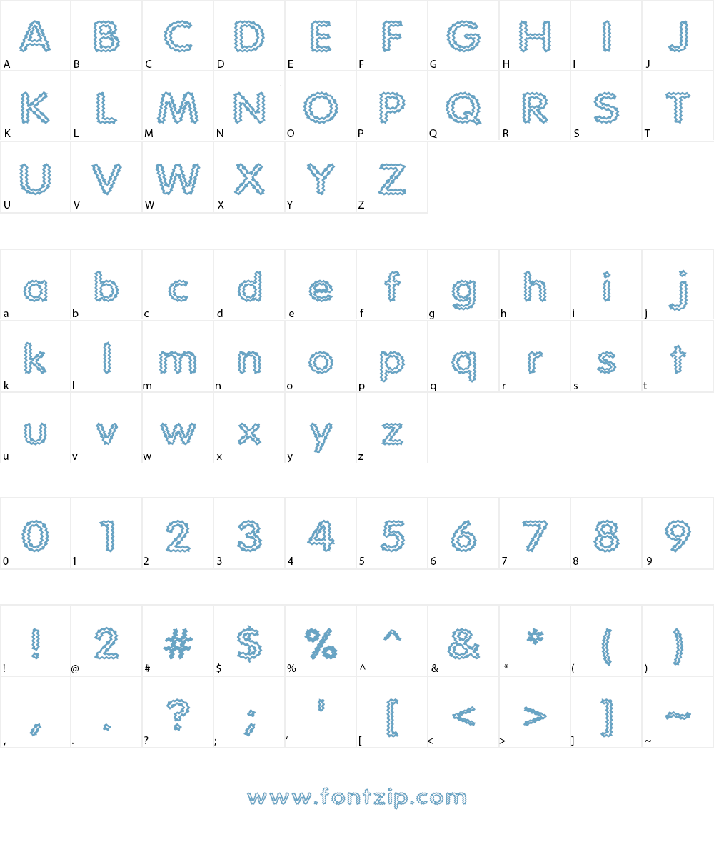Static Charge Font Character