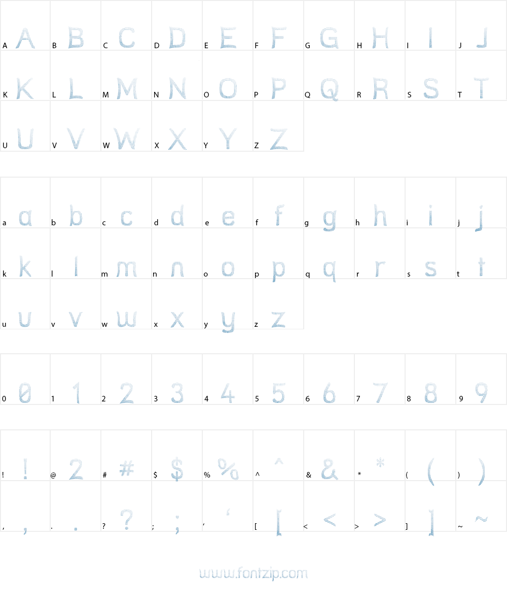Street Net Font Character
