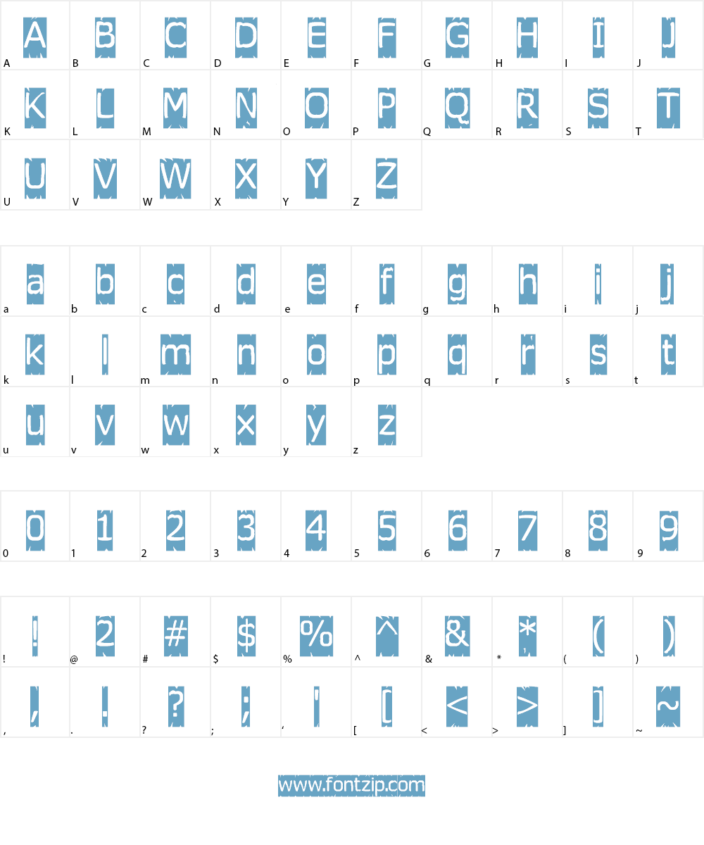 Tearoff Font Character