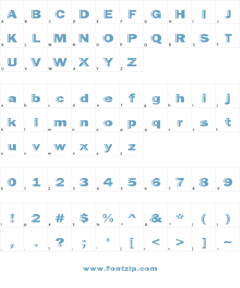 Uncey Font Character