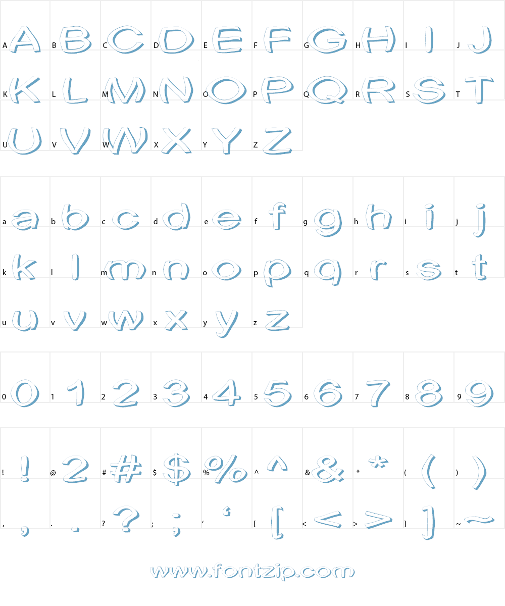 Uni Tortred Font Character