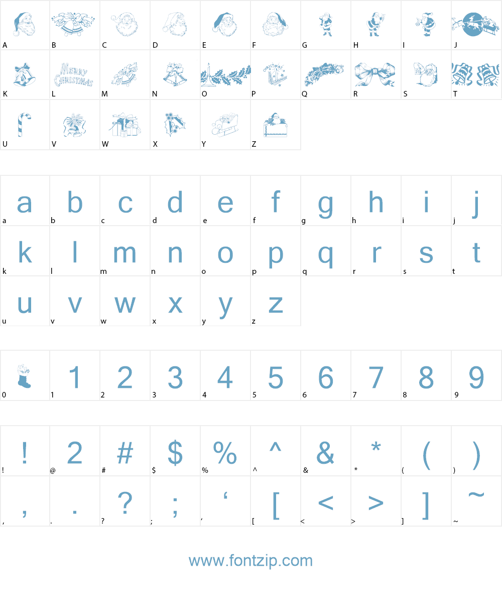 Xmas Clipart Font Character