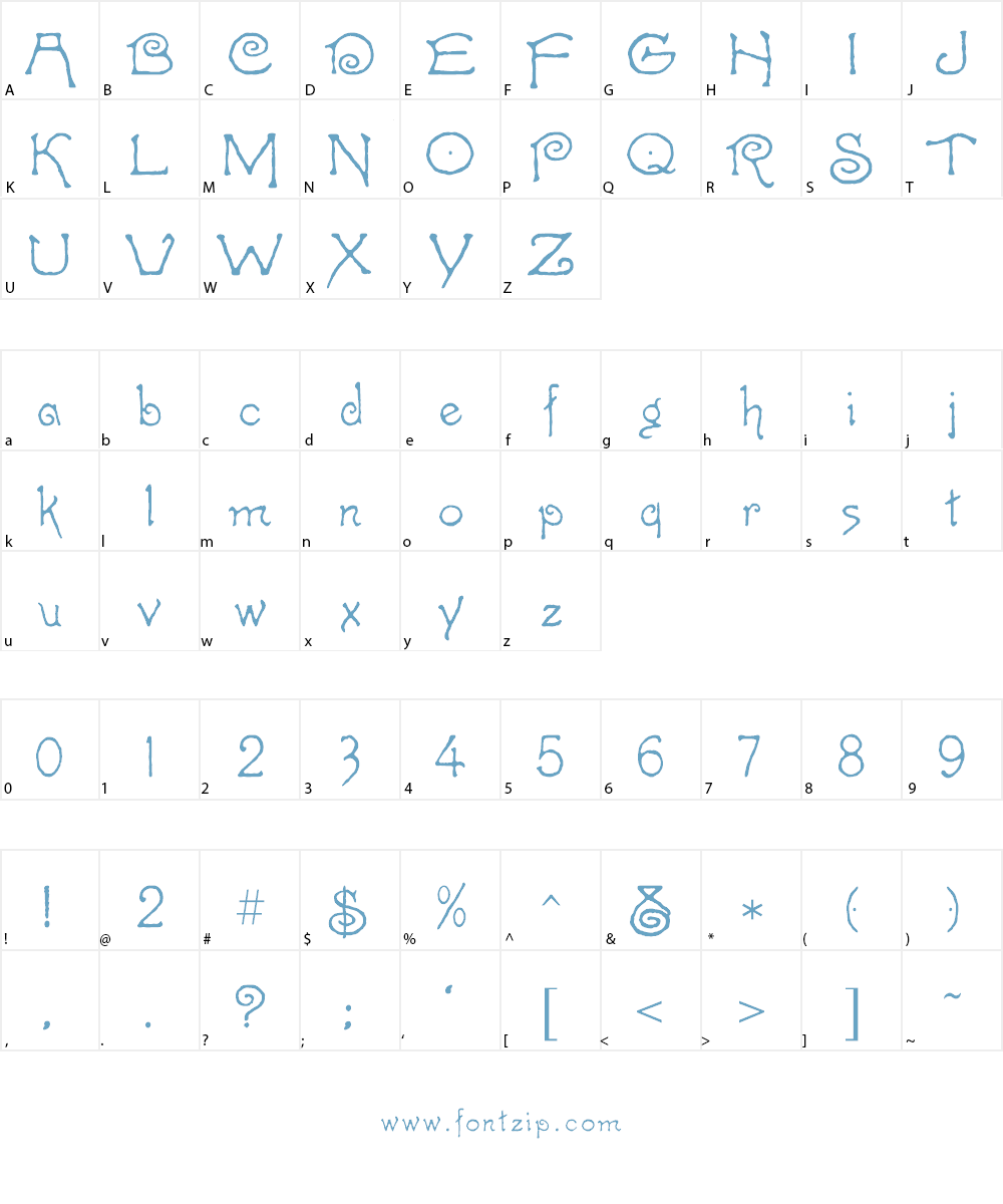 Caprice Font Character
