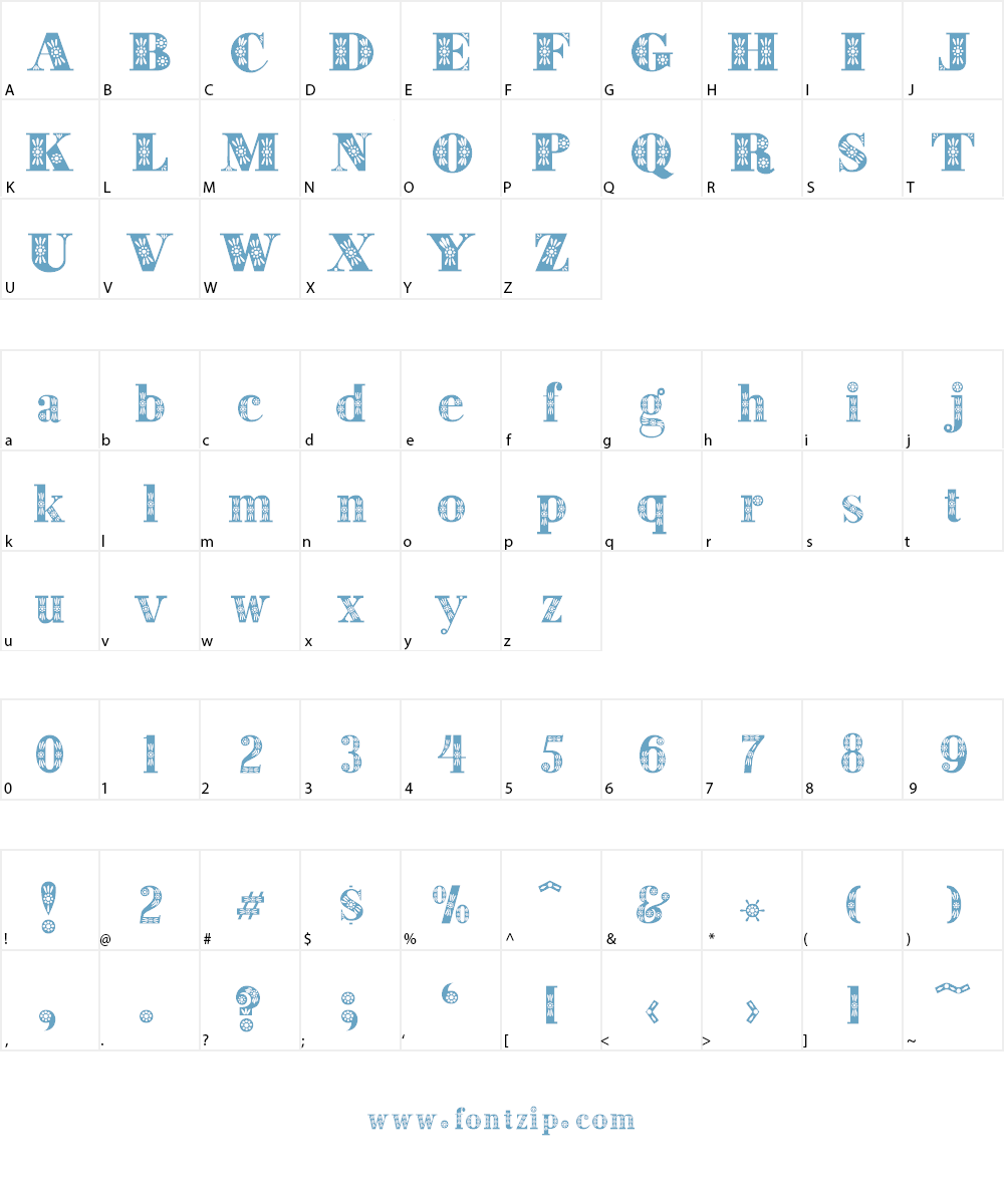 Decorative Font Character