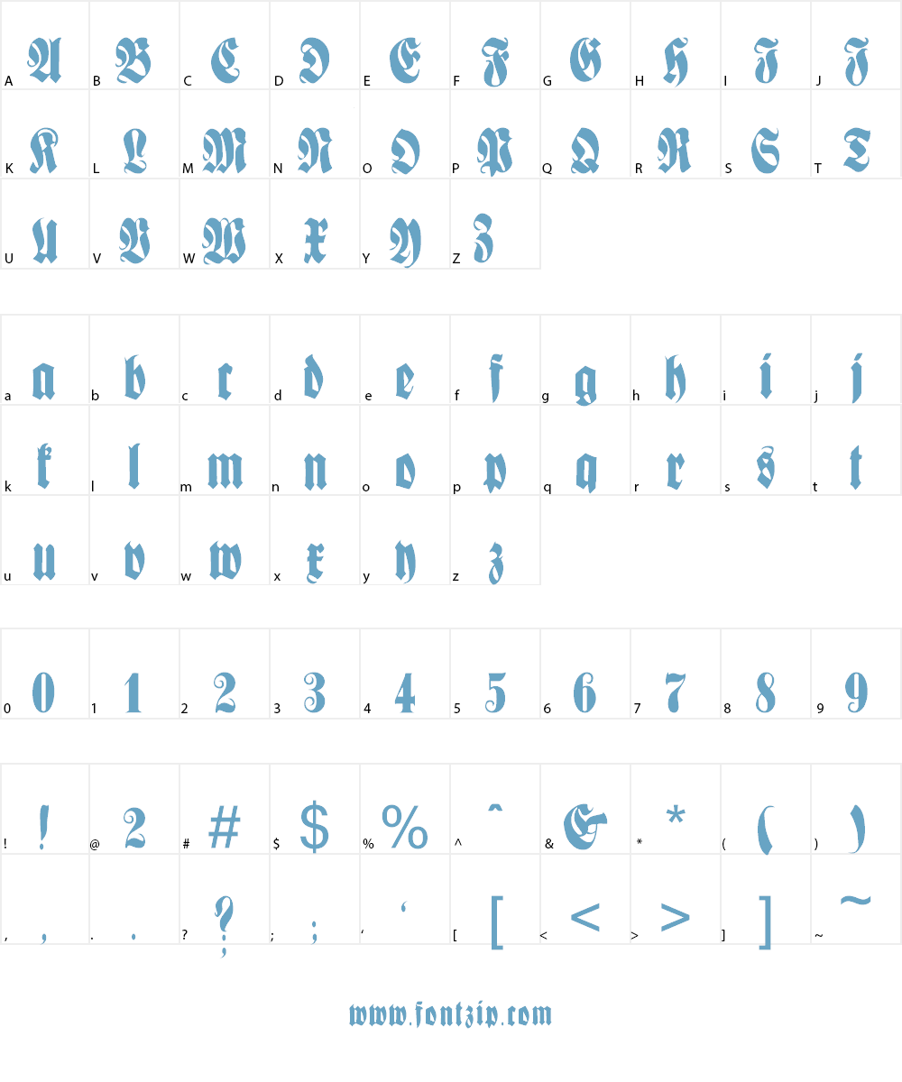 Fractur Font Character