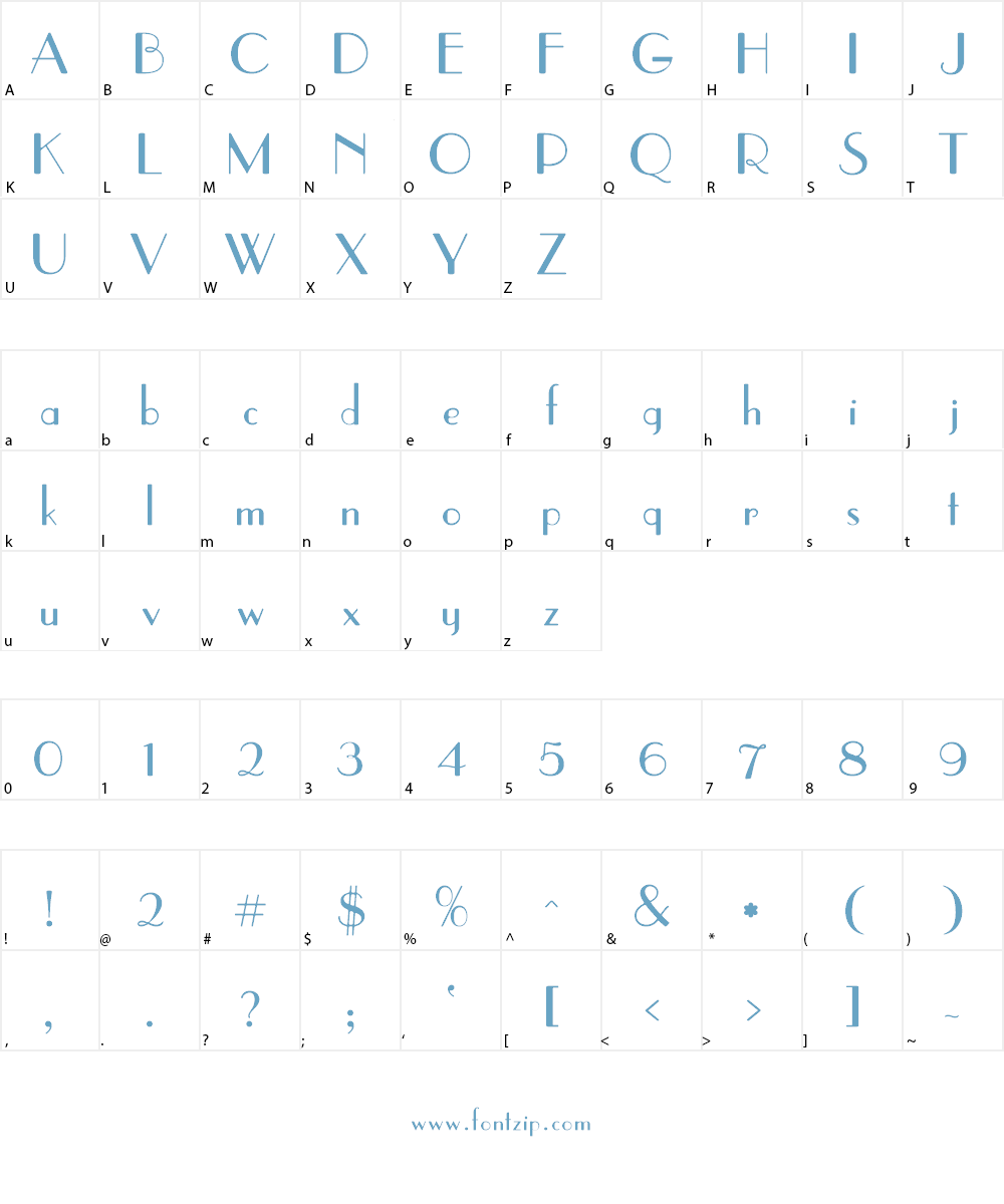 Parisish Font Character