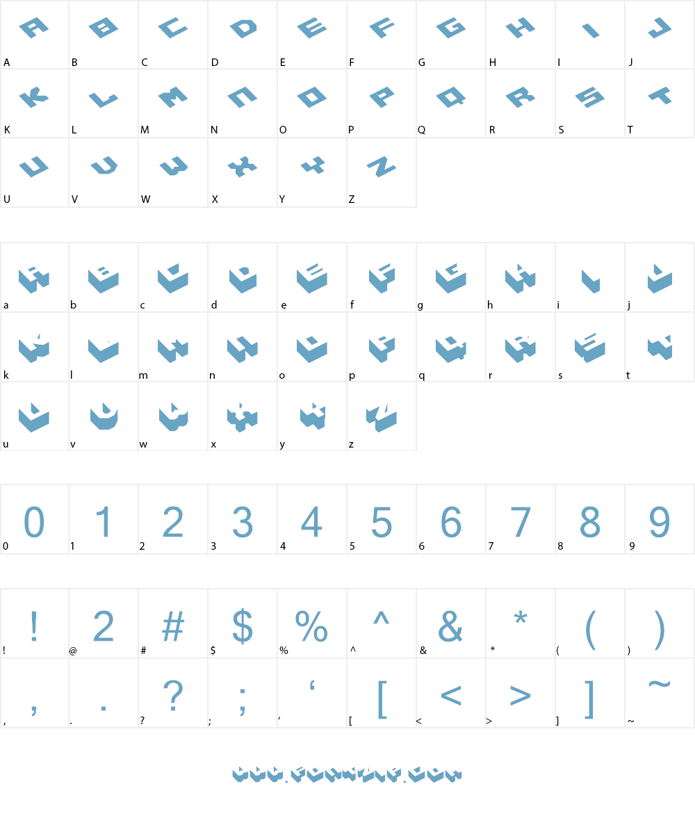 Hexagon Font Character