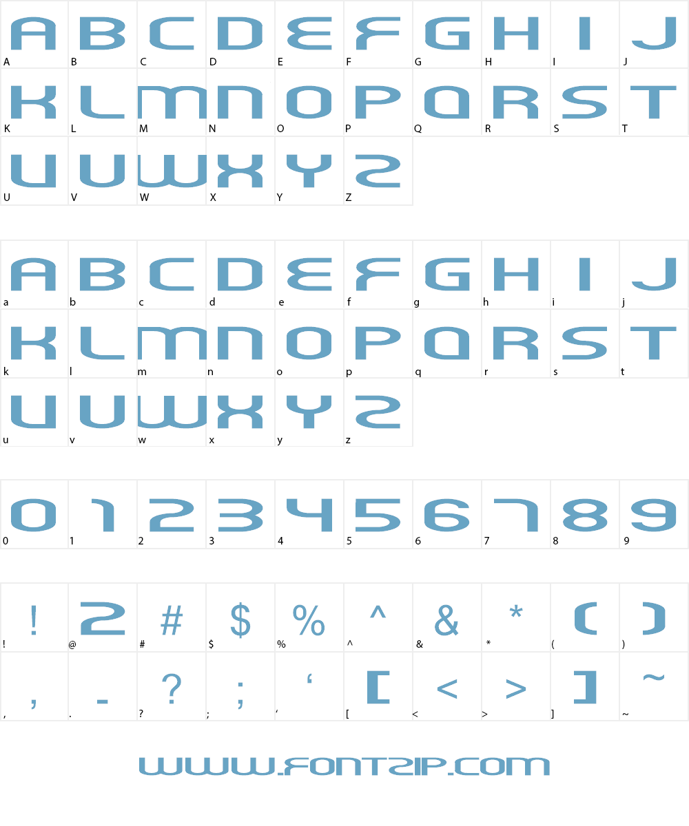Timeline Font Character