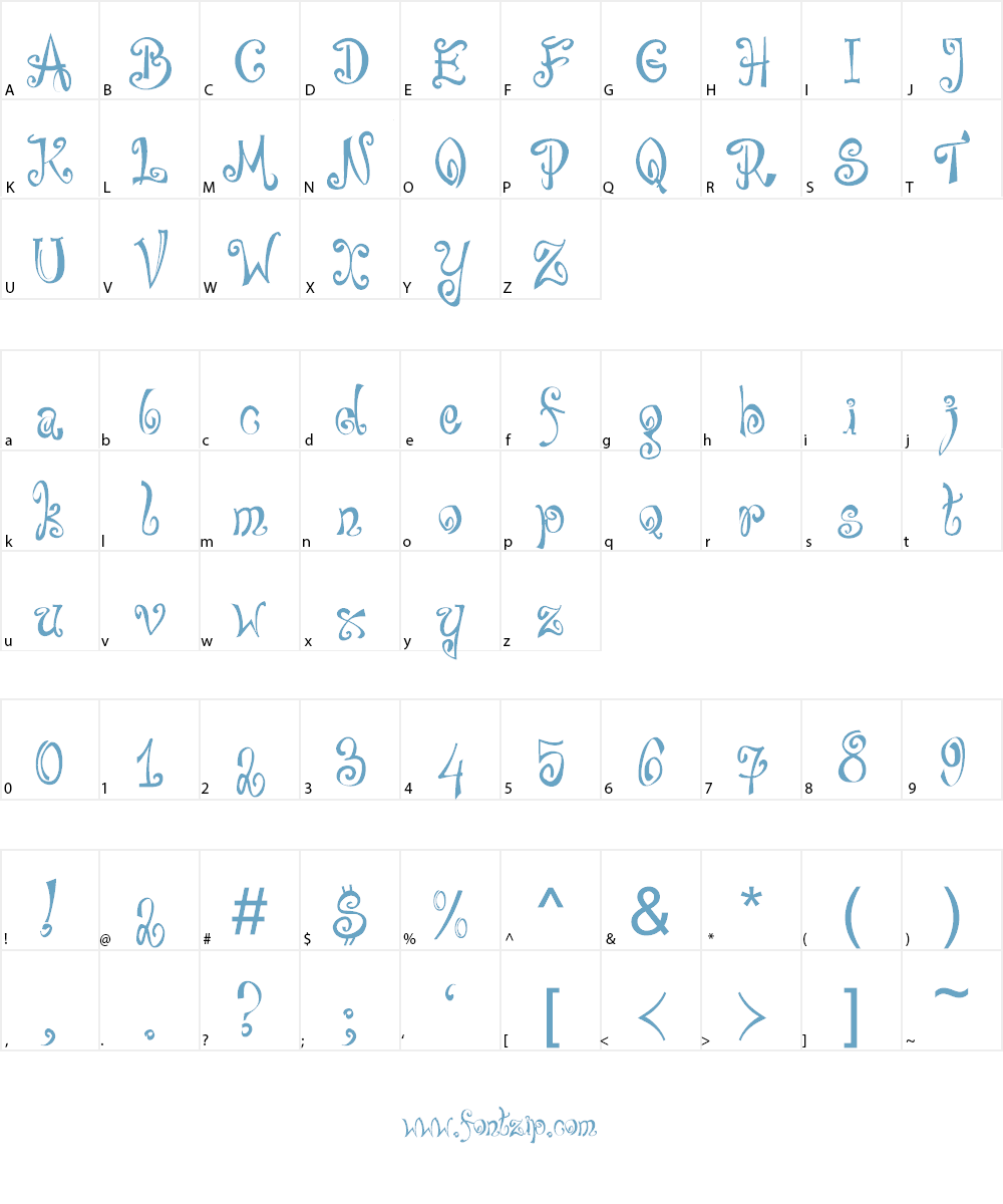 Bajareczka Font Character