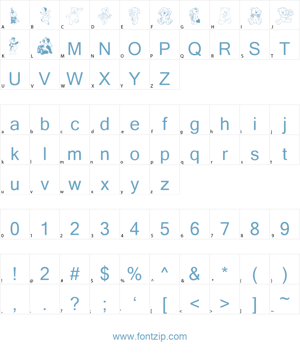 BearBats Font Character
