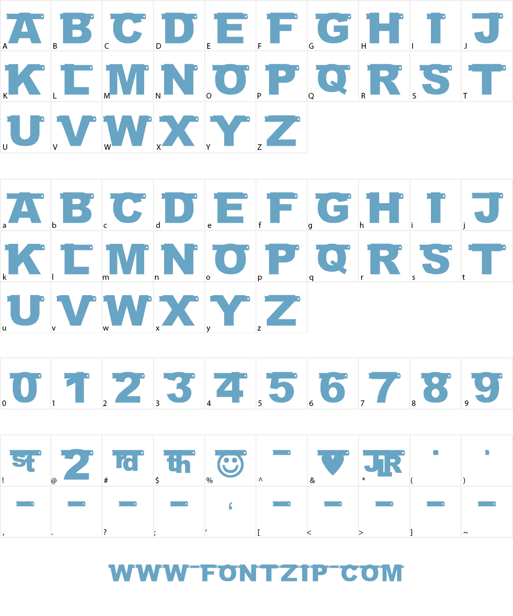 JLR Birthday Banner Font Character