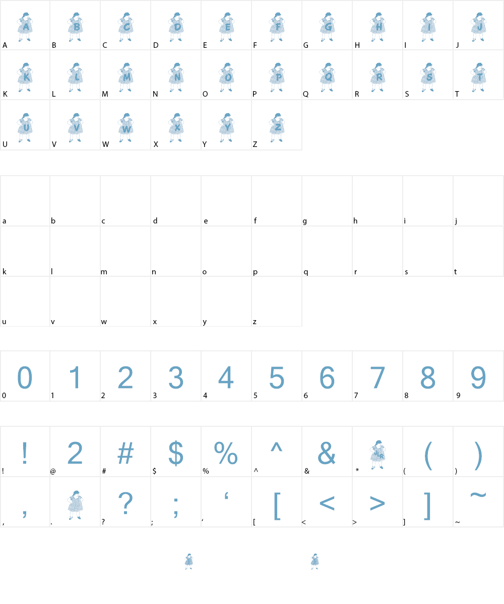 JLR Chubby Chick Font Character