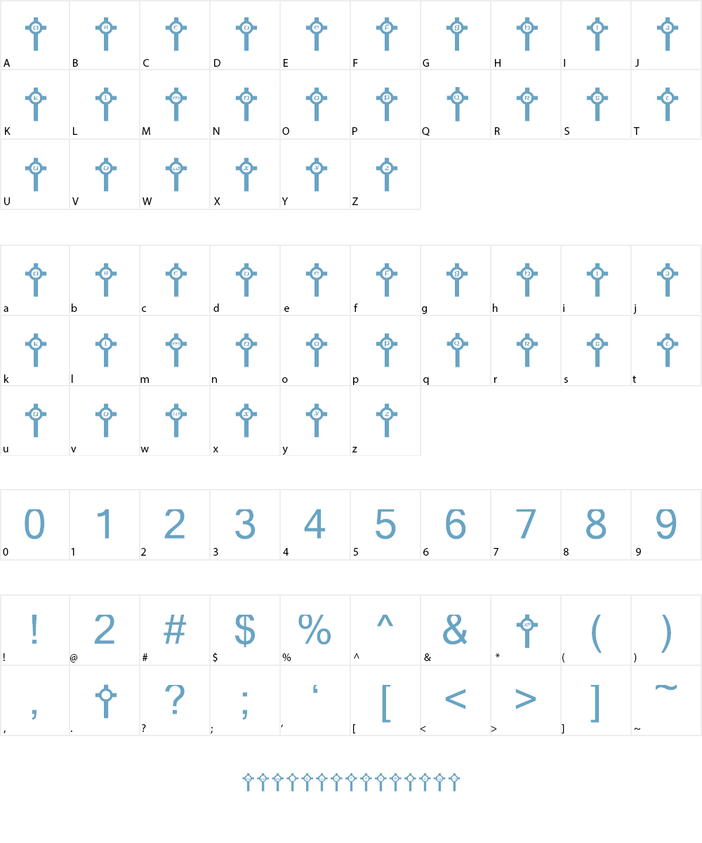 JLR Clonmacnoise Font Character