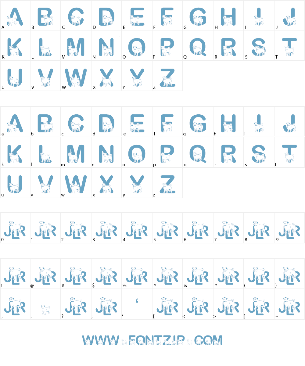 JLR Doggon! Font Character