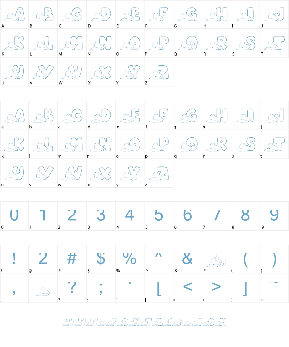 JLR Easter Peeps Font Character