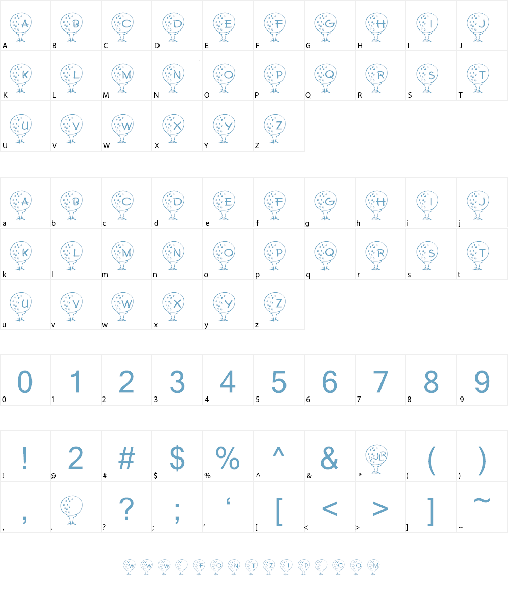 JLR Easy Tees Font Character