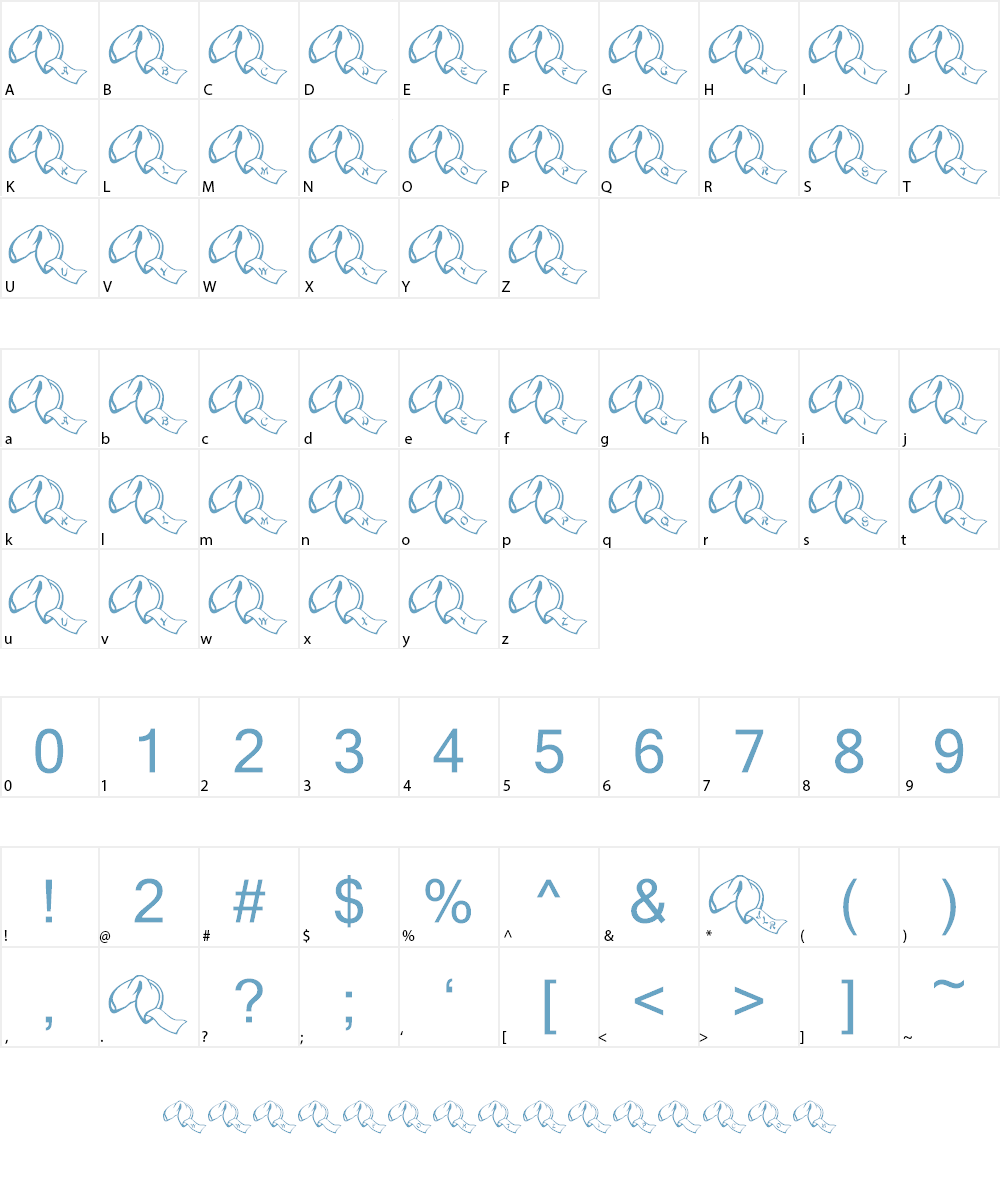 JLR Fortune Cookies Font Character