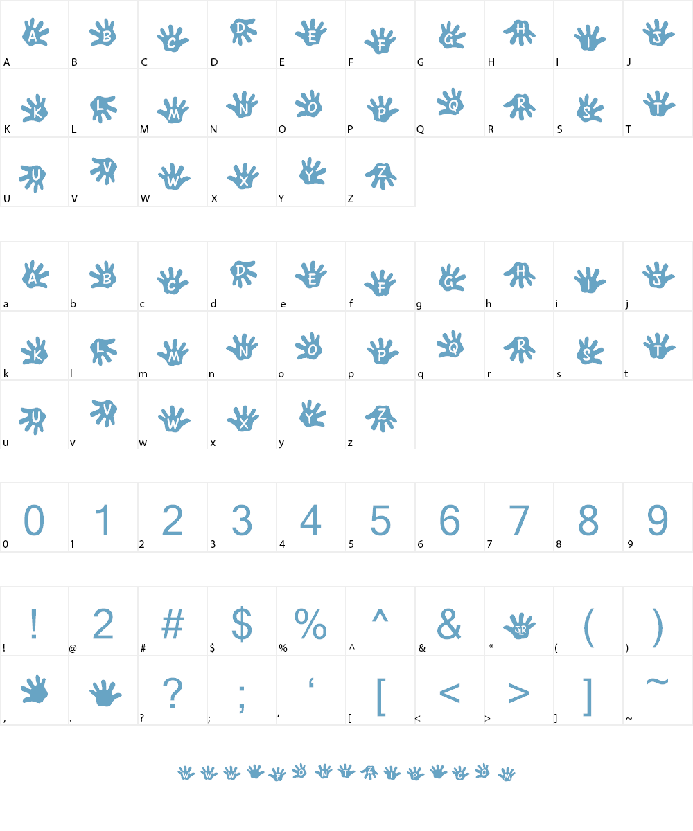 JLR Gimme Five! Font Character