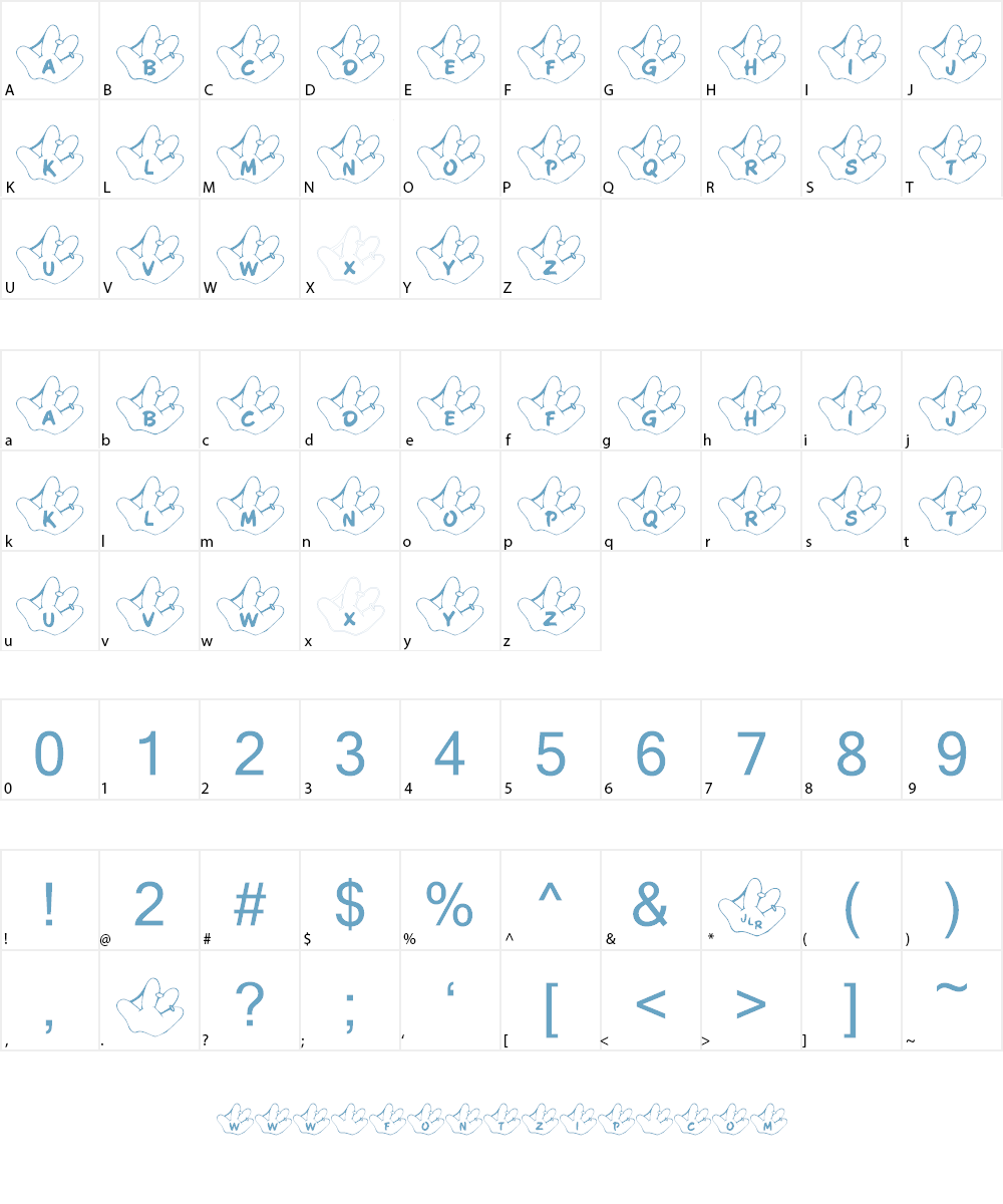 JLR Li'l Leeg Font Character