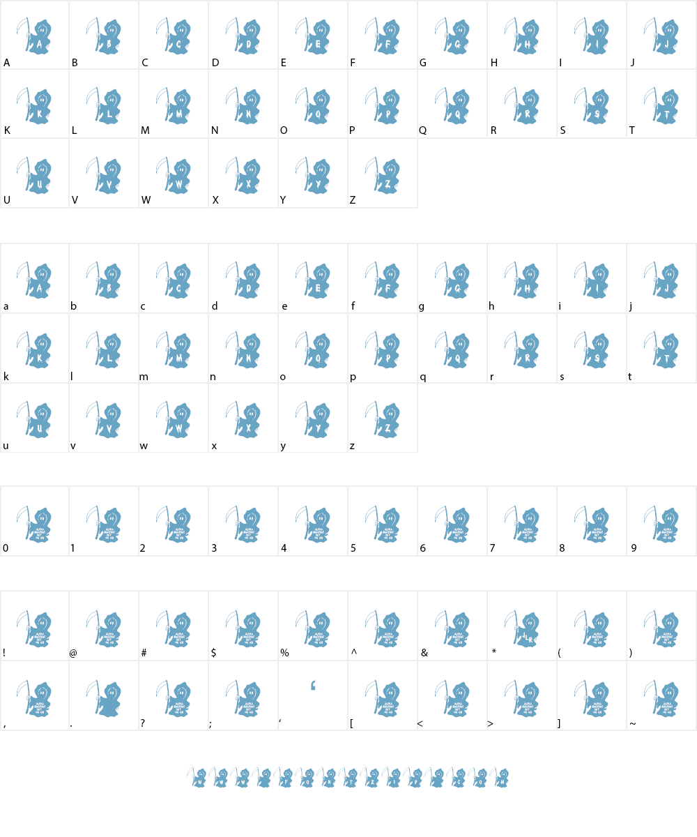 JLR Li'l Reaper Font Character