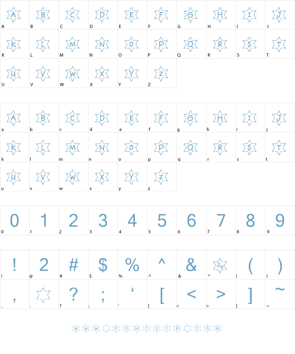 JLR Li'l Sheriff Font Character