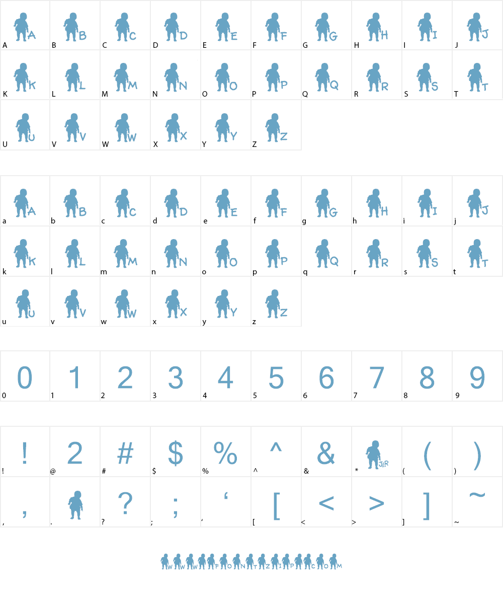 JLR Lookee Here! Font Character