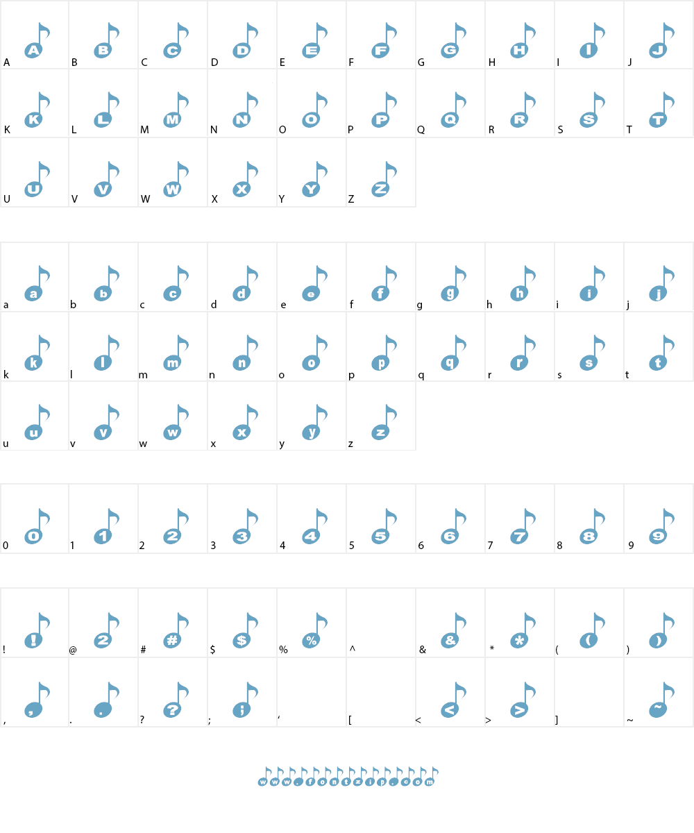 Onpu Font Character
