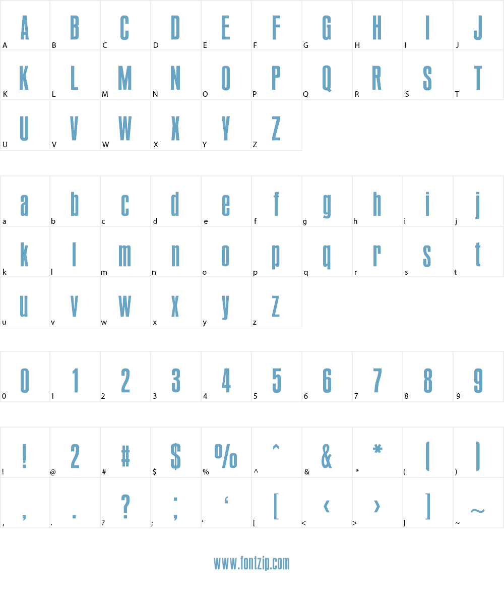 Bold Pact Font Character