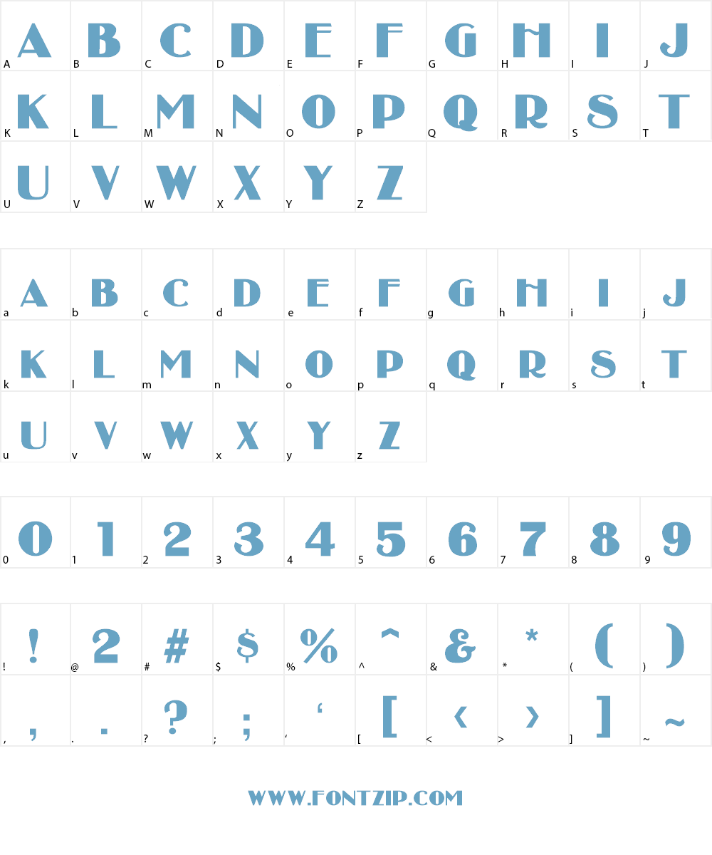 Broadbay Font Character