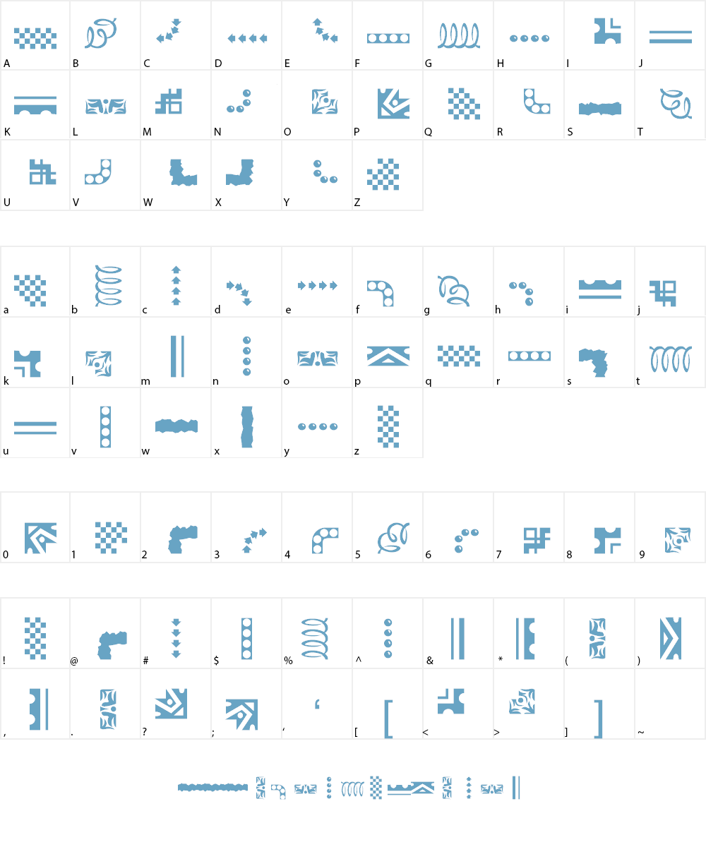 EZBorder Font Character