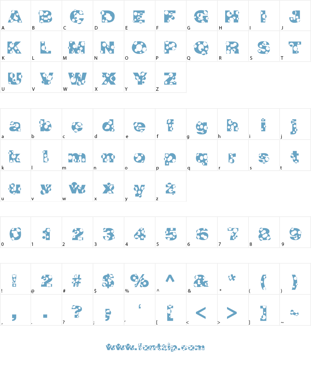 HolyMoly Font Character