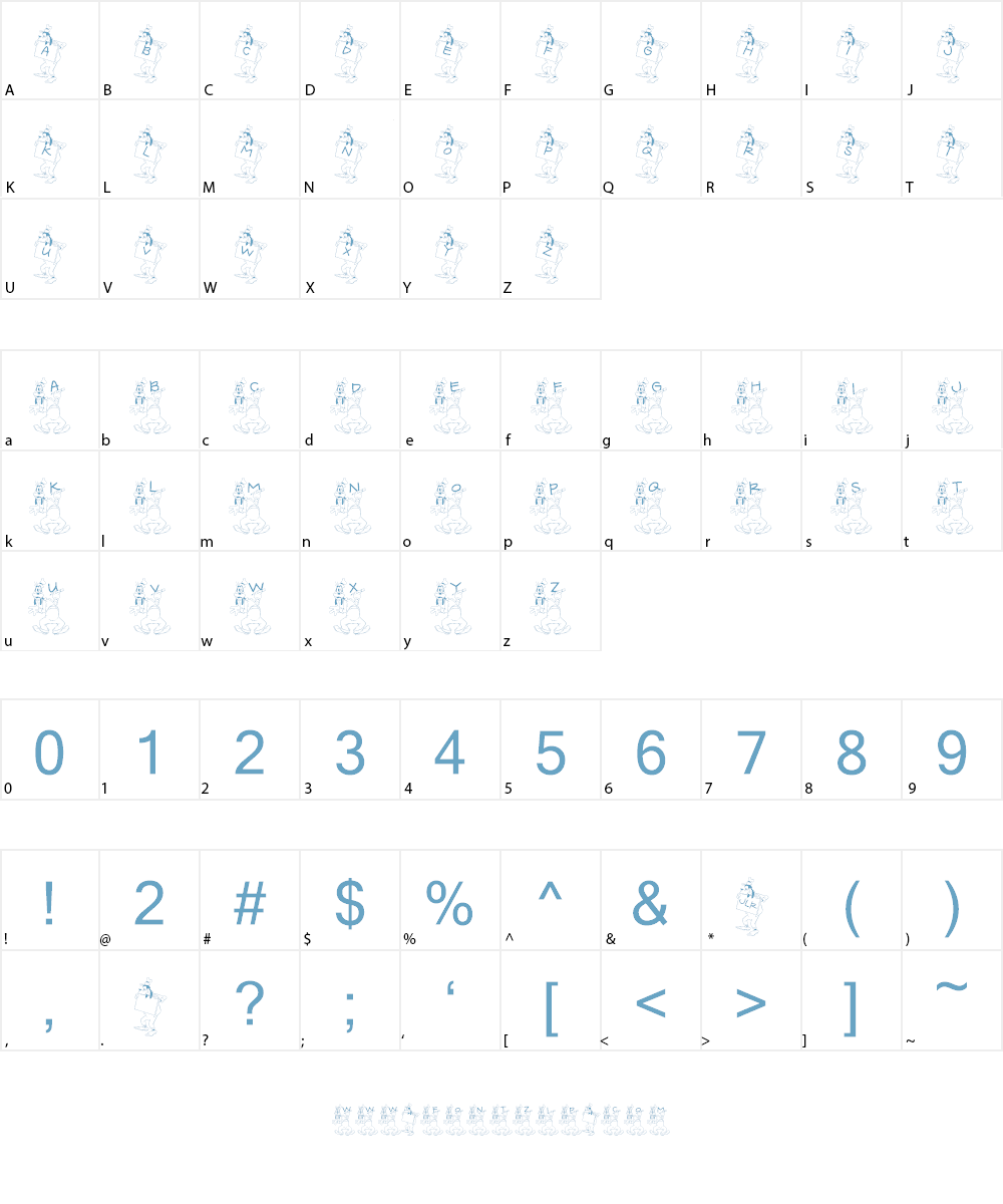 JLR Goofy Writing Font Character