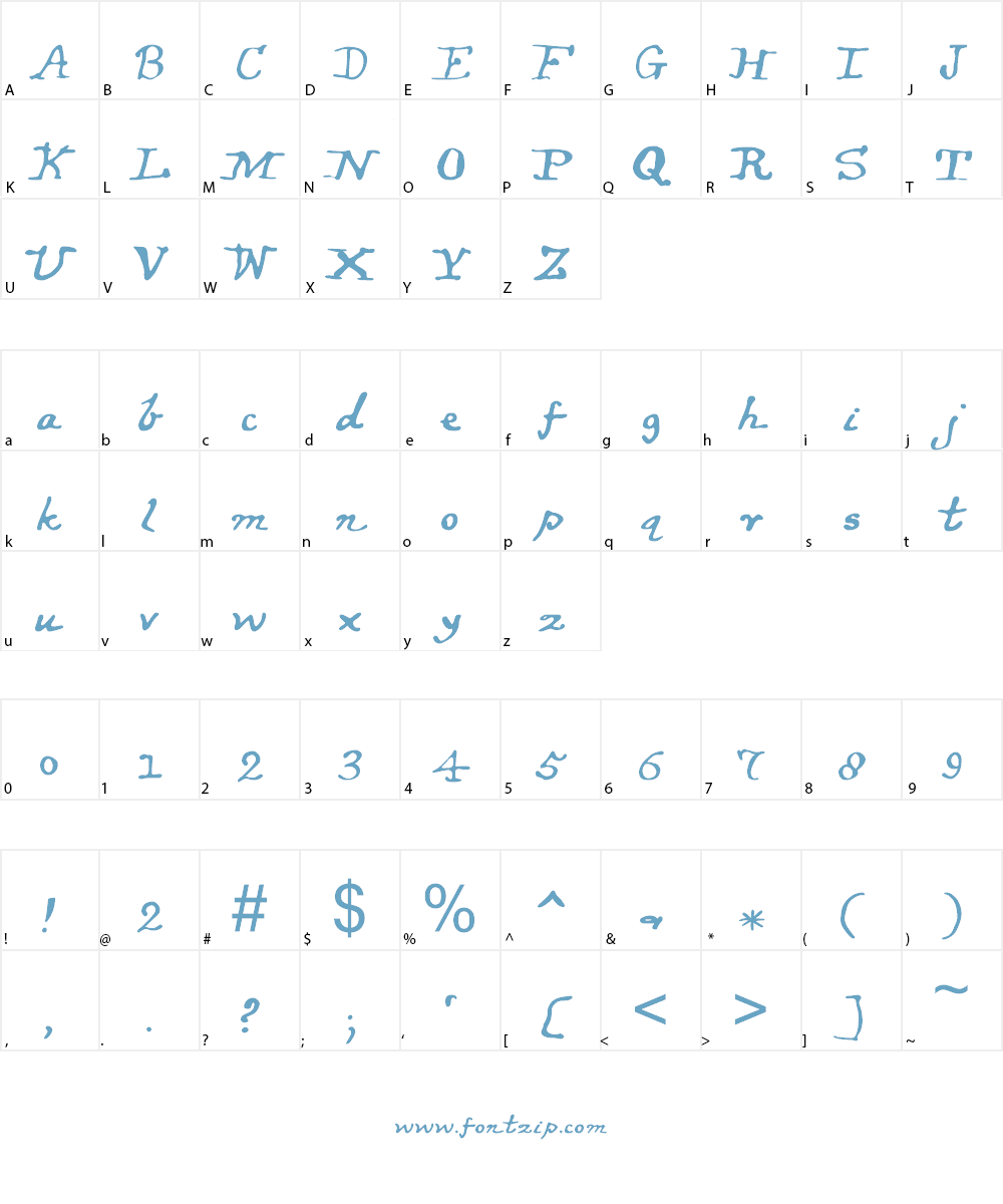 LewisCarroll Font Character