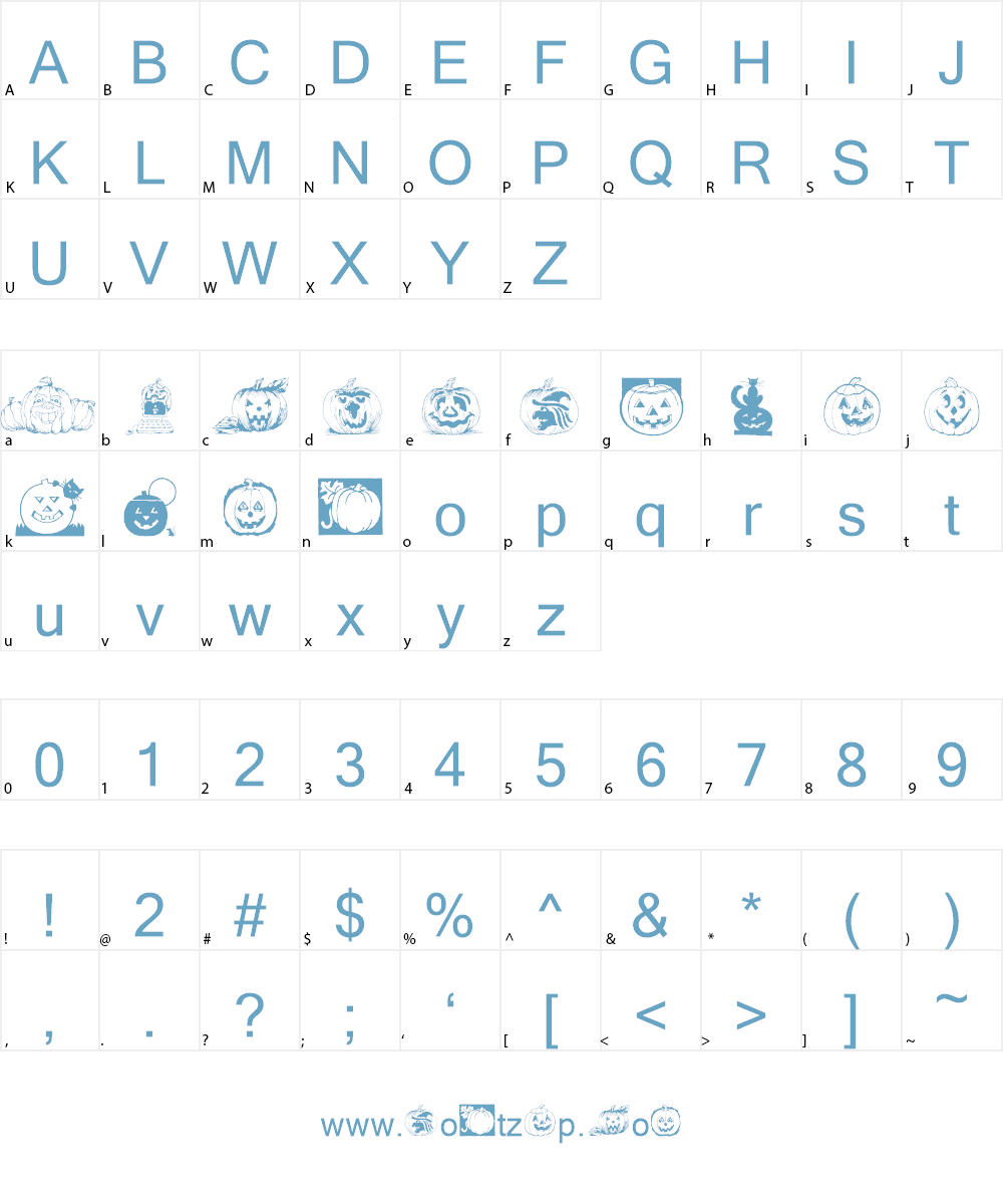 Punkins Font Character
