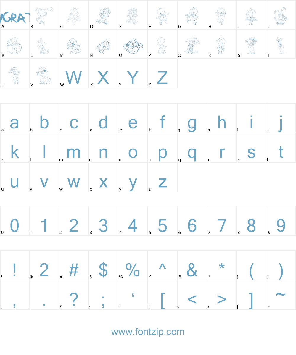RugBats Font Character