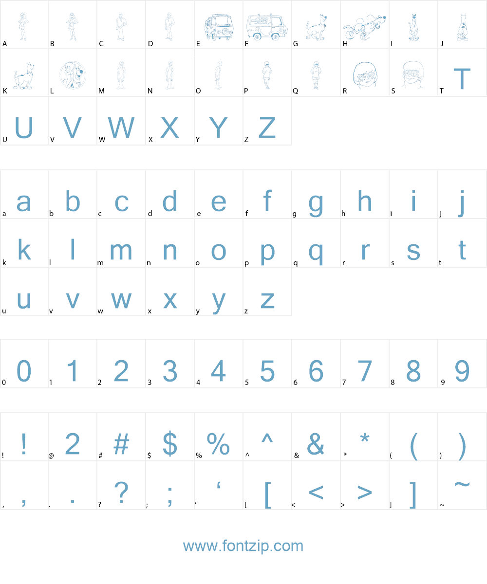 ScooBats Font Character