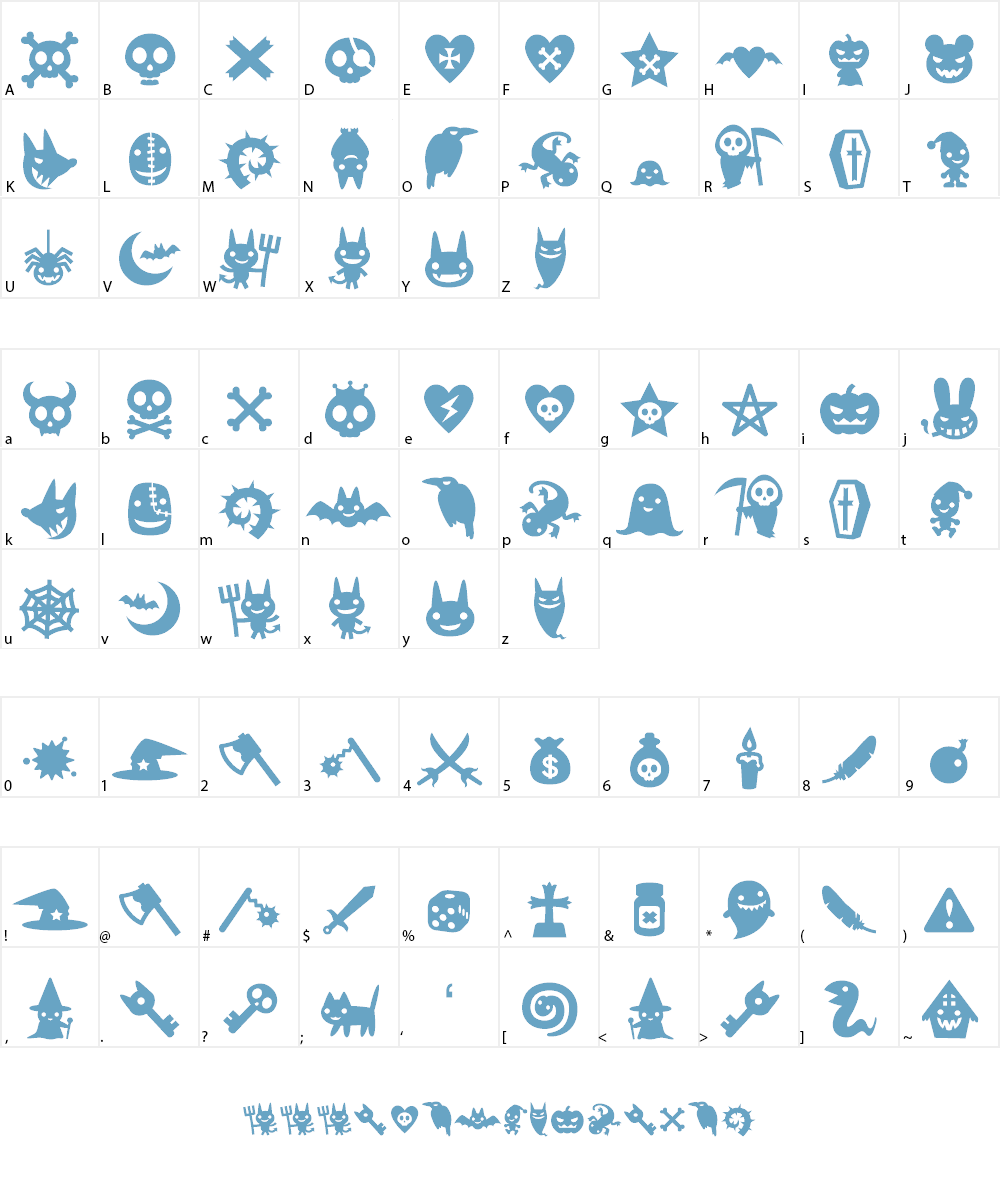 Evilz Font Character