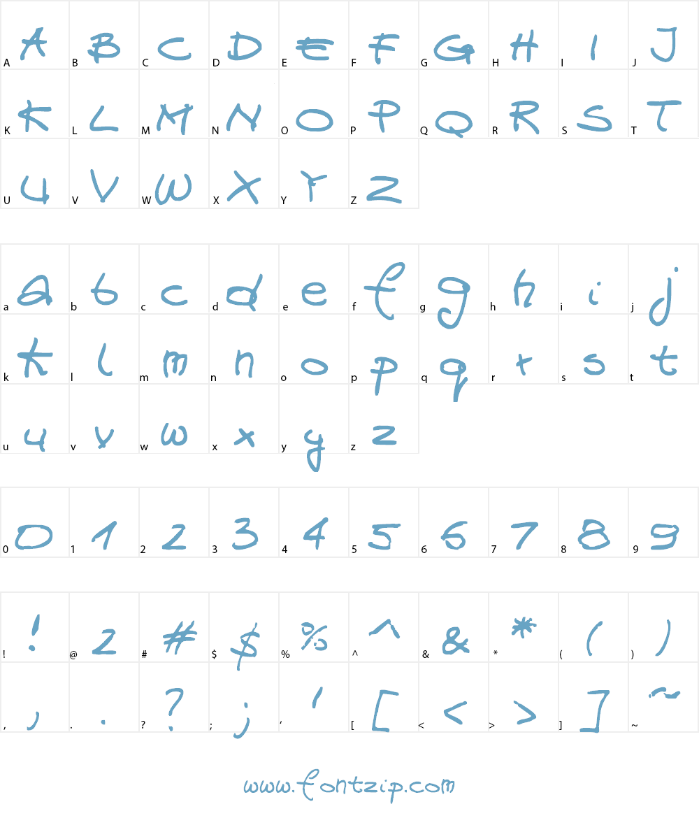 Trix Font Character