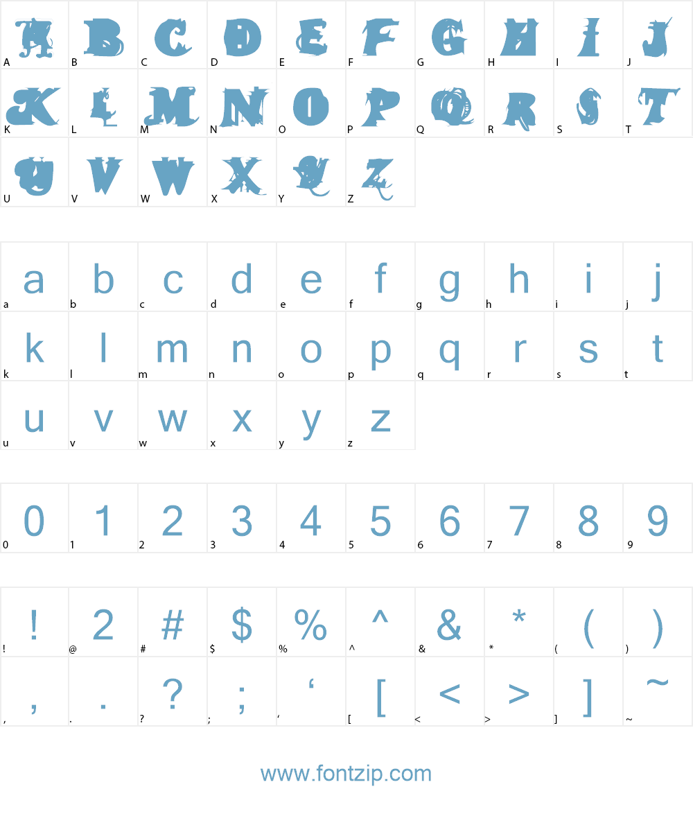 Again and Again Font Character